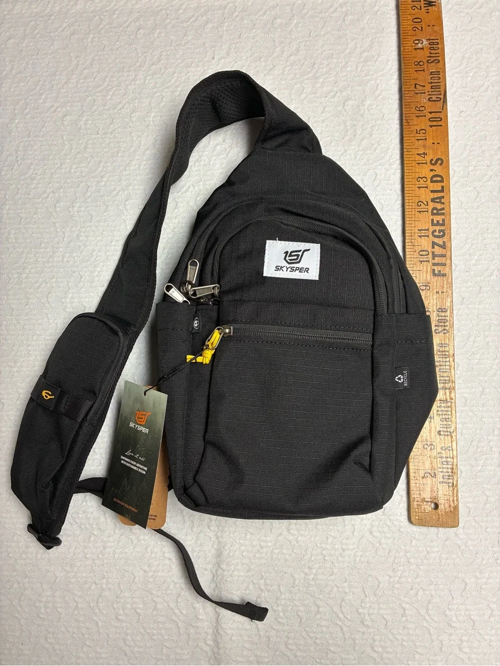 SKYSPER Ehiker6 Sling Bag RFID Anti-Theft Crossbody Bag Black